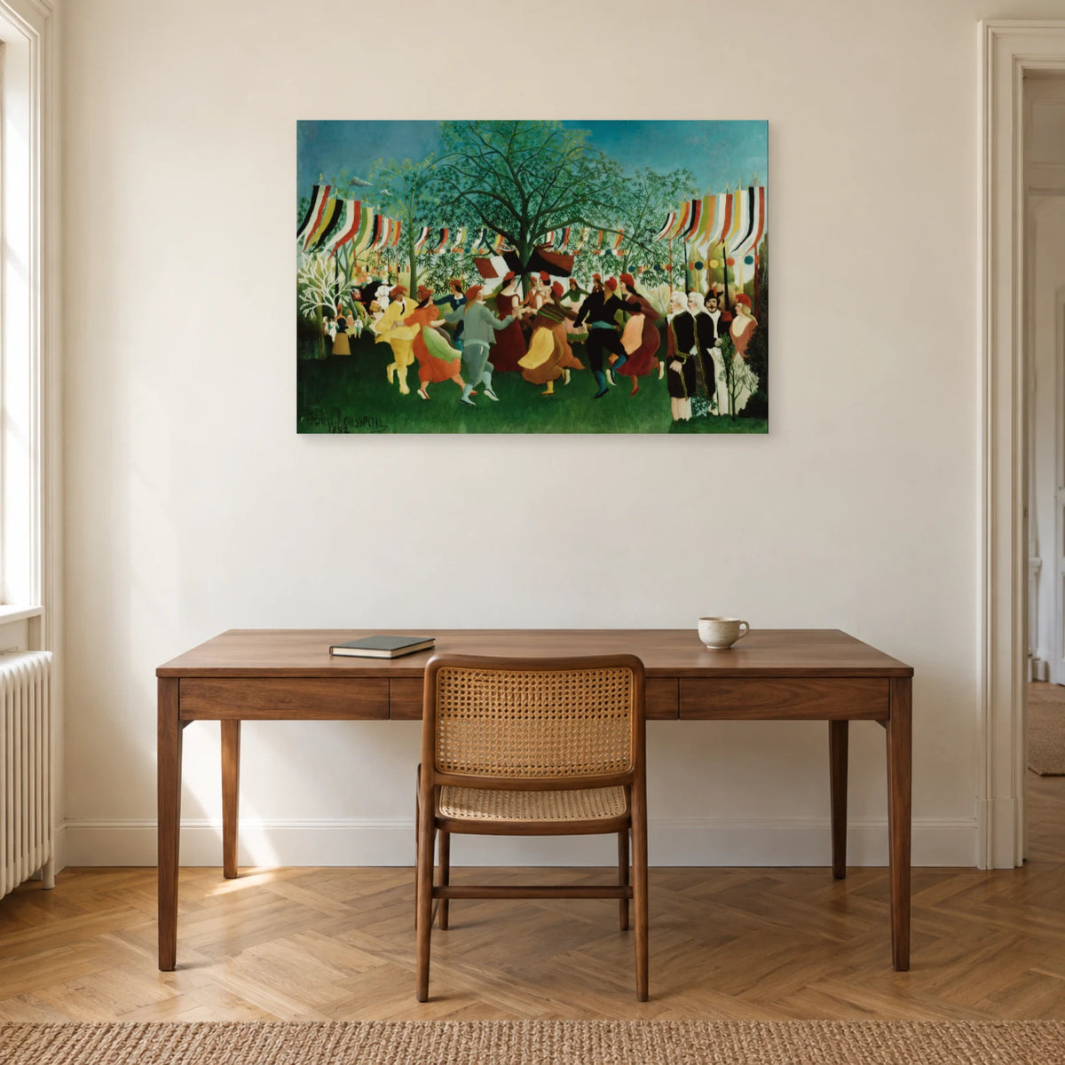 Tableau Un centenaire de l’Indépendance – Henri Rousseau dans un bureau - Art Virtuoso