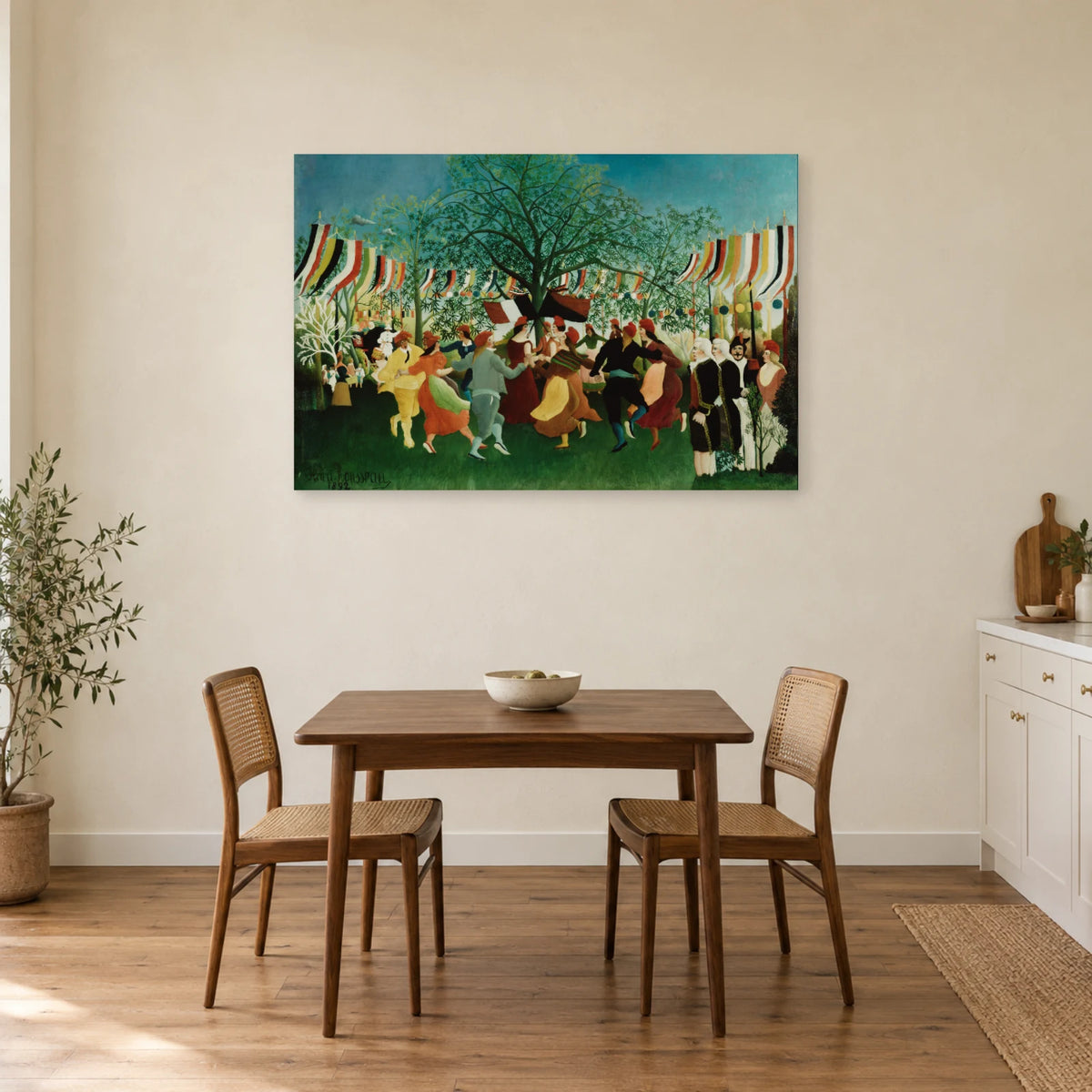 Tableau Un centenaire de l’Indépendance – Henri Rousseau dans une cuisine - Art Virtuoso