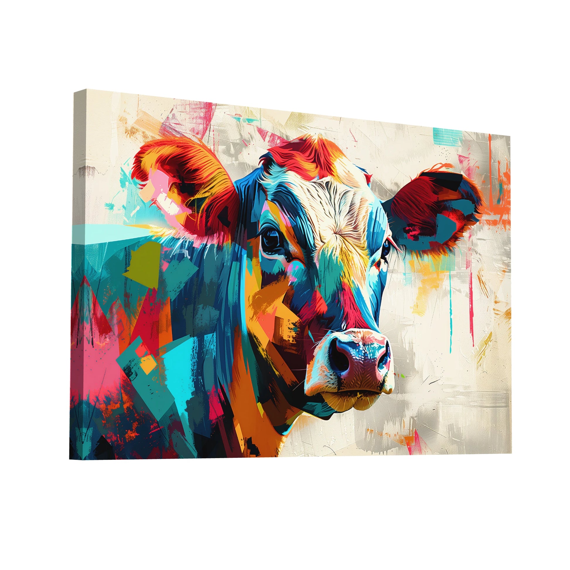 Product Hero 3D WebP Tableau Vache Moderne - Art Virtuoso