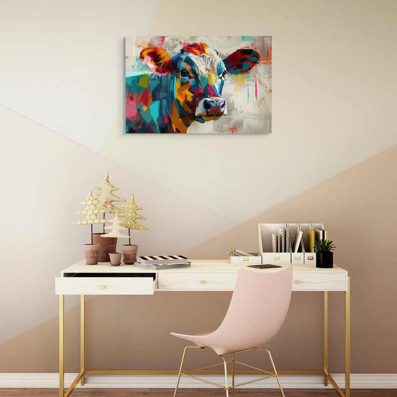Tableau Vache Moderne sur toile