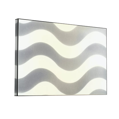 Product Hero 3D WebP Tableau Vagues Géométriques Minimaliste en Gris et Blanc - Art Virtuoso