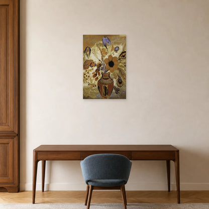 Tableau Vase étrusque avec fleurs – Odilon Redon dans un bureau - Art Virtuoso
