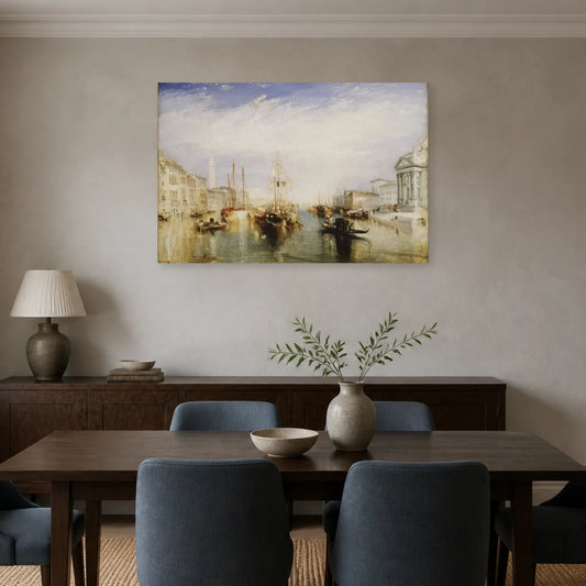Tableau Venise depuis le porche de la Salute – William Turner dans une salle à manger - Art Virtuoso
