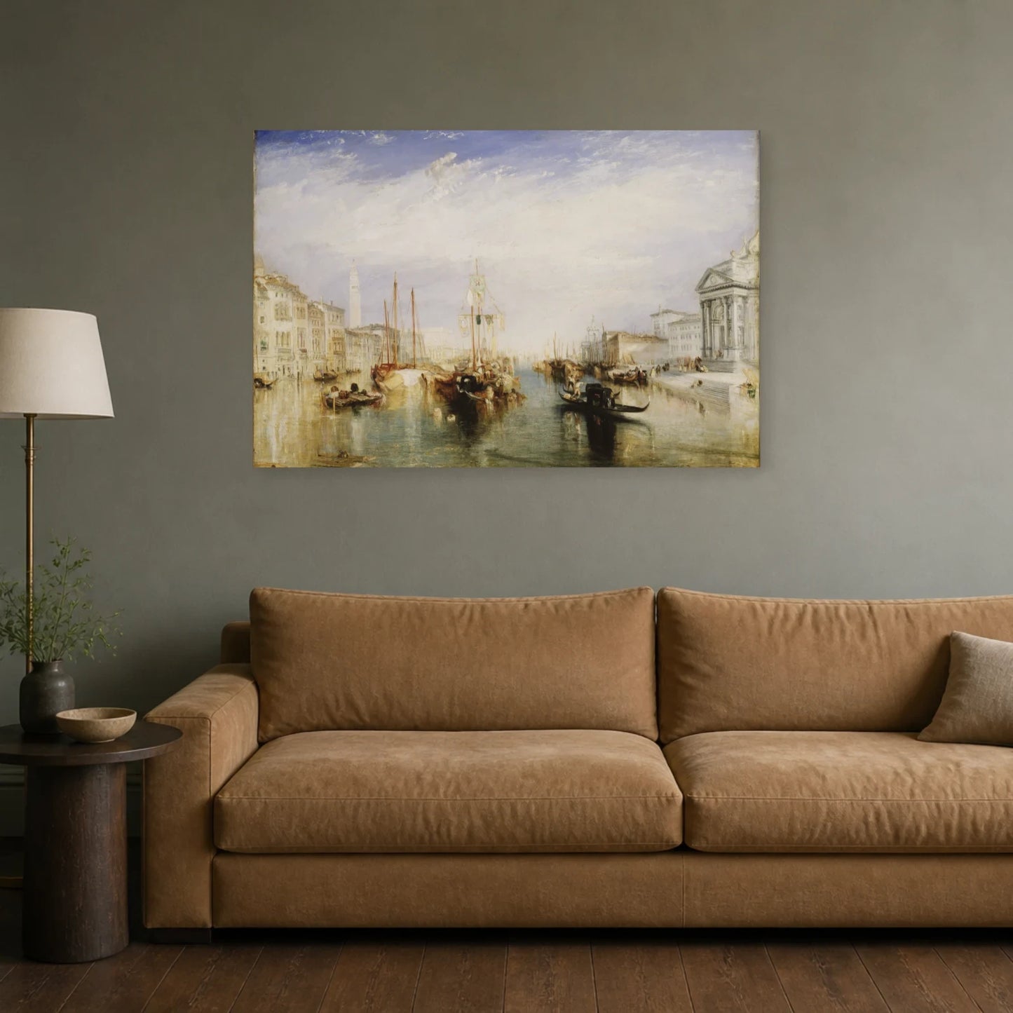 Tableau Venise depuis le porche de la Salute – William Turner dans un salon - Art Virtuoso