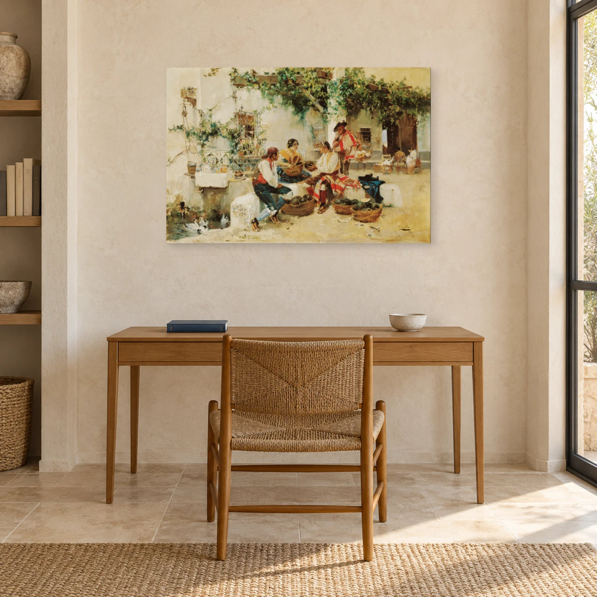 Tableau Vente de melons de Joaquín Sorolla dans un bureau - Art Virtuoso