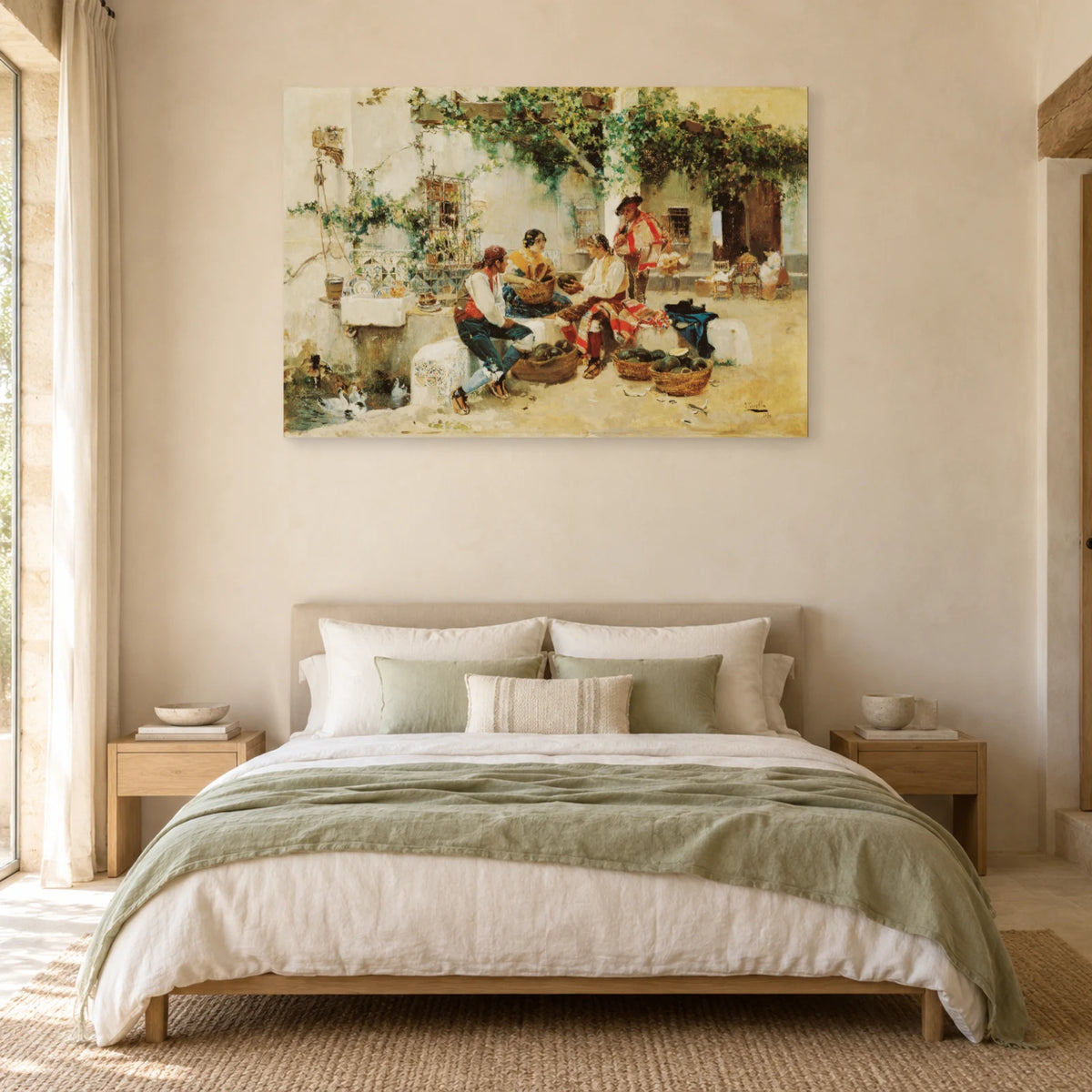 Tableau Vente de melons de Joaquín Sorolla dans une chambre - Art Virtuoso