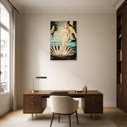 Tableau Vénus Art Déco installé dans un bureau élégant