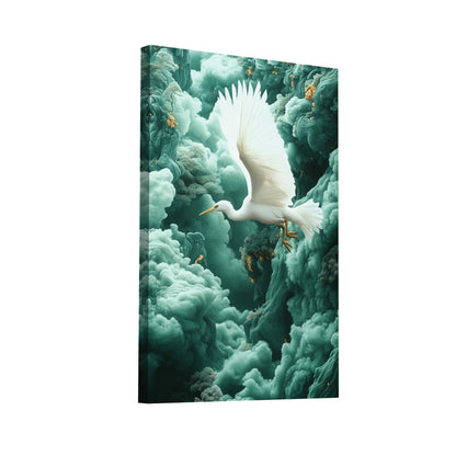 Product Hero 3D WebP Tableau Vert Celadon - Envol Éthéré - Art Virtuoso