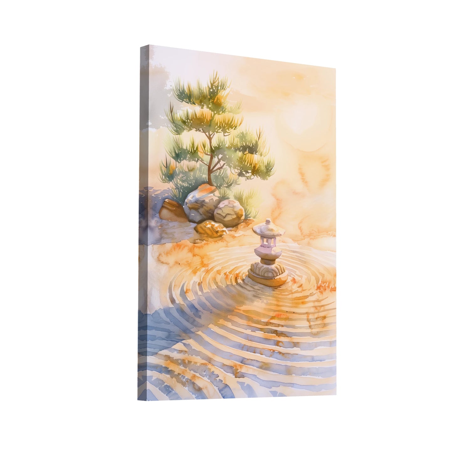 Product Hero 3D WebP Tableau Vertical Zen - Petit Jardin - Art Virtuoso