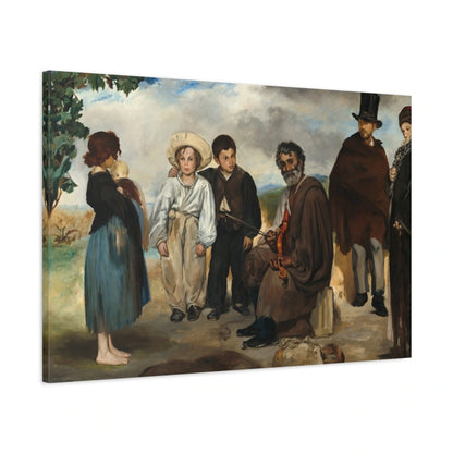 Tableau Le Vieux Musicien – Édouard Manet - toile 3D avec bords imprimés - Art Virtuoso