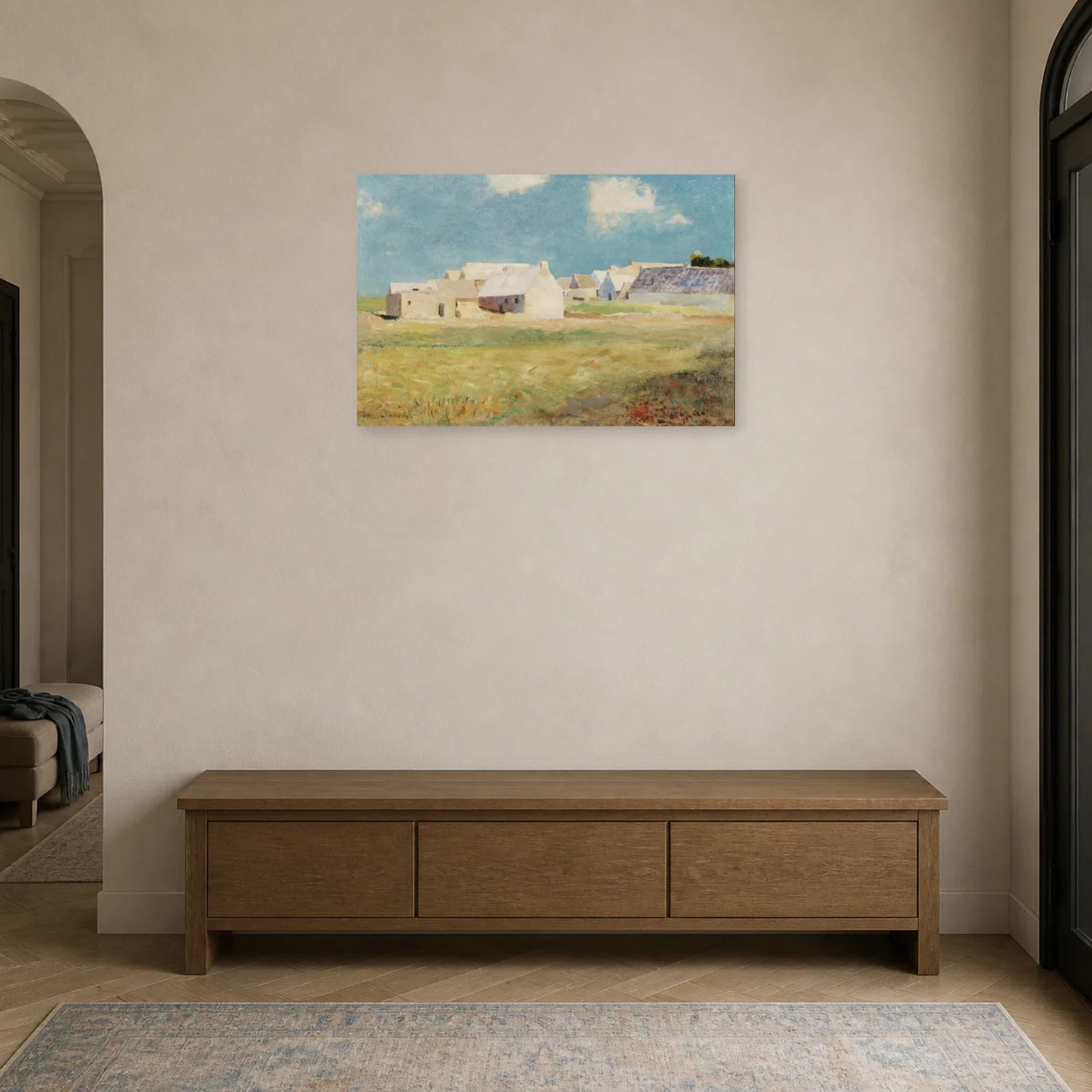 Tableau Village breton – Odilon Redon dans une entrée ou un couloir - Art Virtuoso