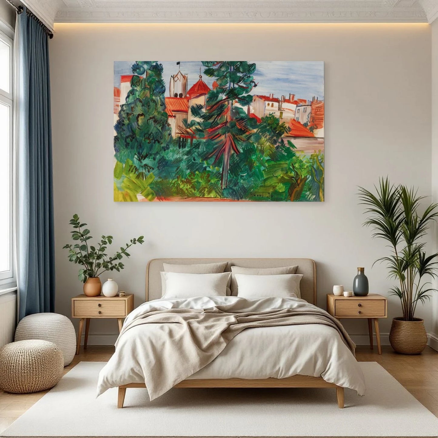 Tableau Le Village de Céret – Raoul Dufy dans une chambre - Art Virtuoso