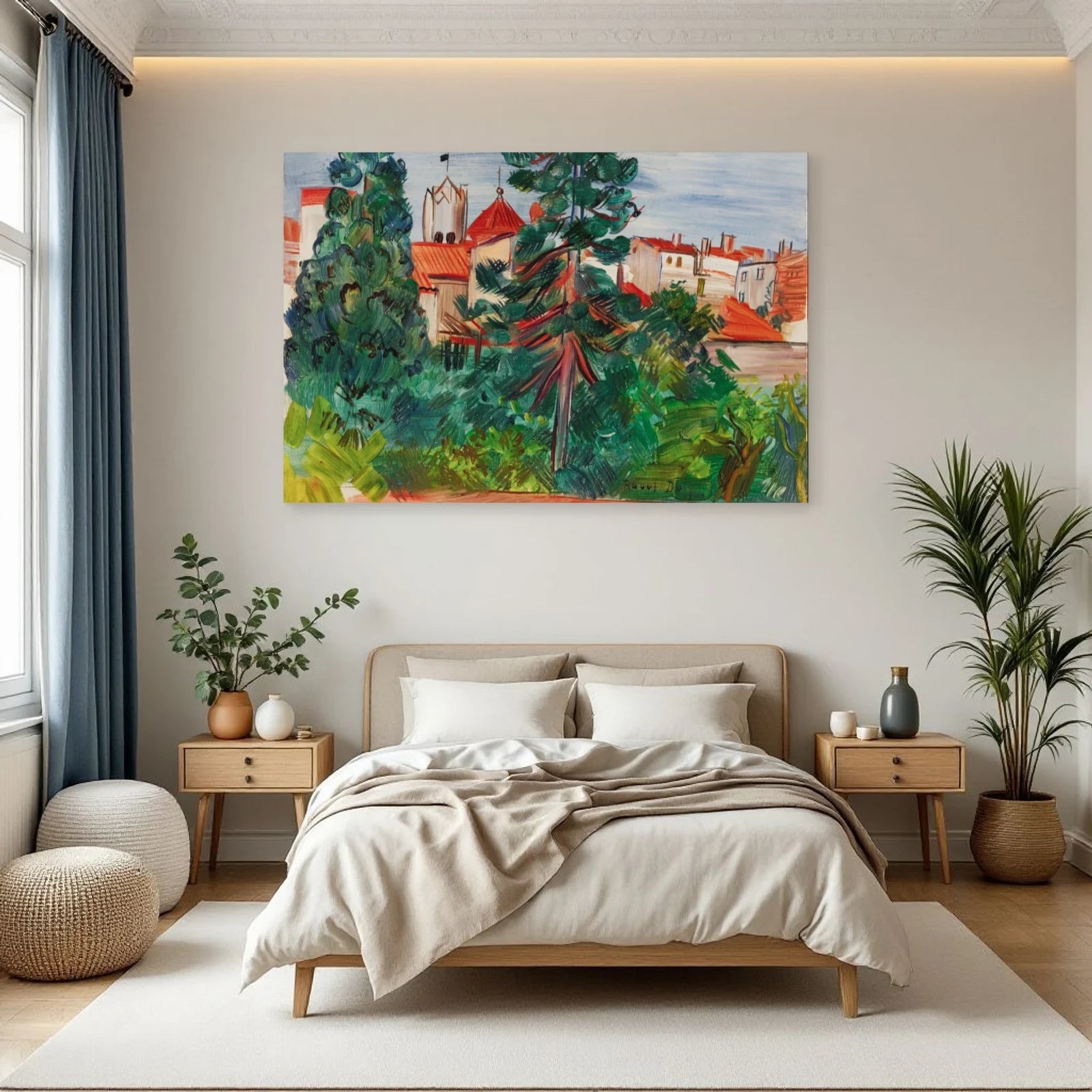 Tableau Le Village de Céret – Raoul Dufy dans une chambre - Art Virtuoso