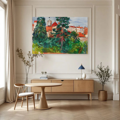 Tableau Le Village de Céret – Raoul Dufy dans une salle à manger - Art Virtuoso