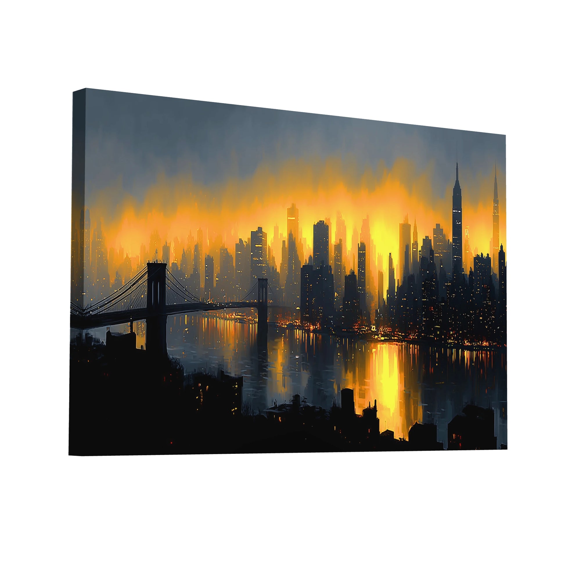 Product Hero 3D WebP Tableau Ville New York - Art Virtuoso