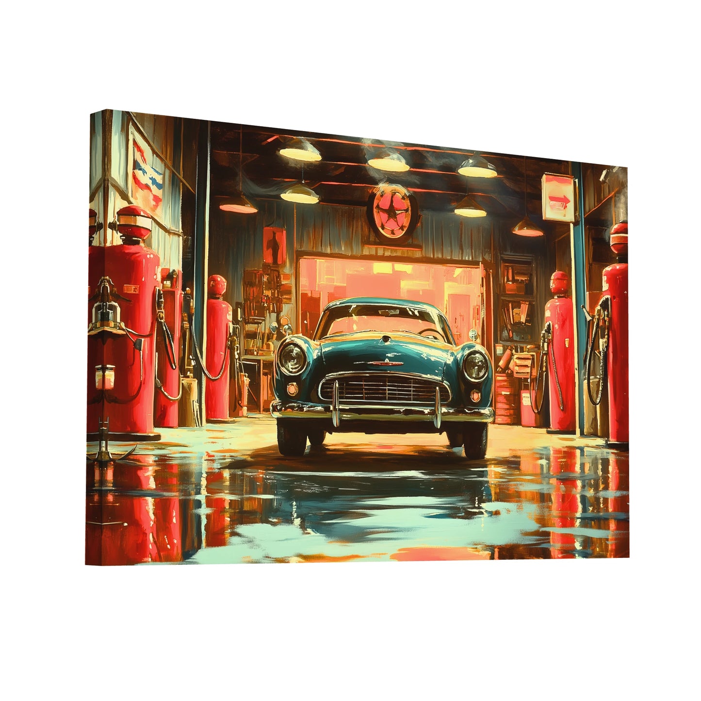 Product Hero 3D WebP Tableau Vintage Garage : Aston Martin - Art Virtuoso