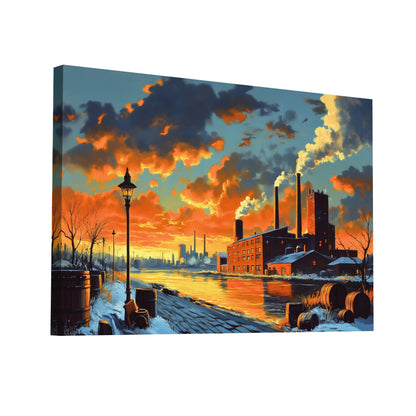Product Hero 3D WebP Tableau Vintage Industriel Urbain - Art Virtuoso