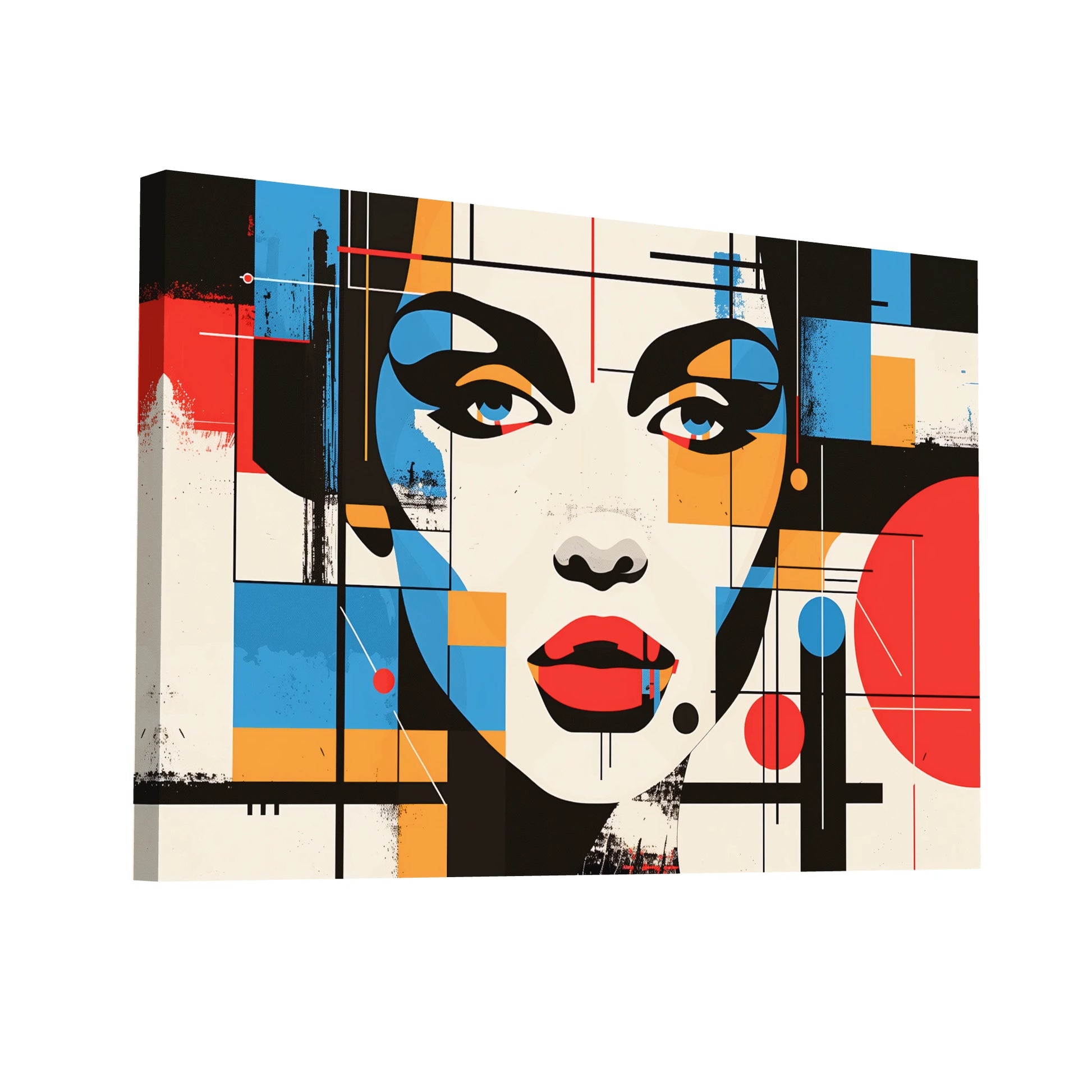 Product Hero 3D WebP Tableau Visage Femme Coloré - Art Virtuoso