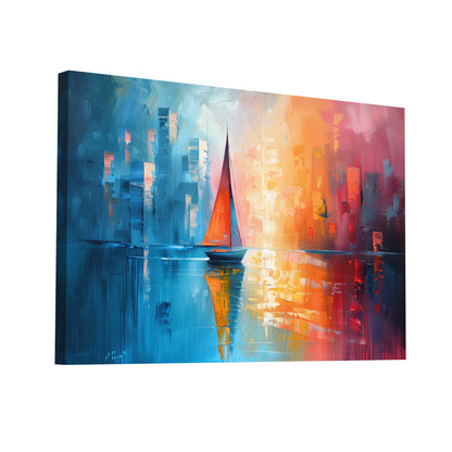 Product Hero 3D WebP Tableau Voilier Contemporain - Art Virtuoso