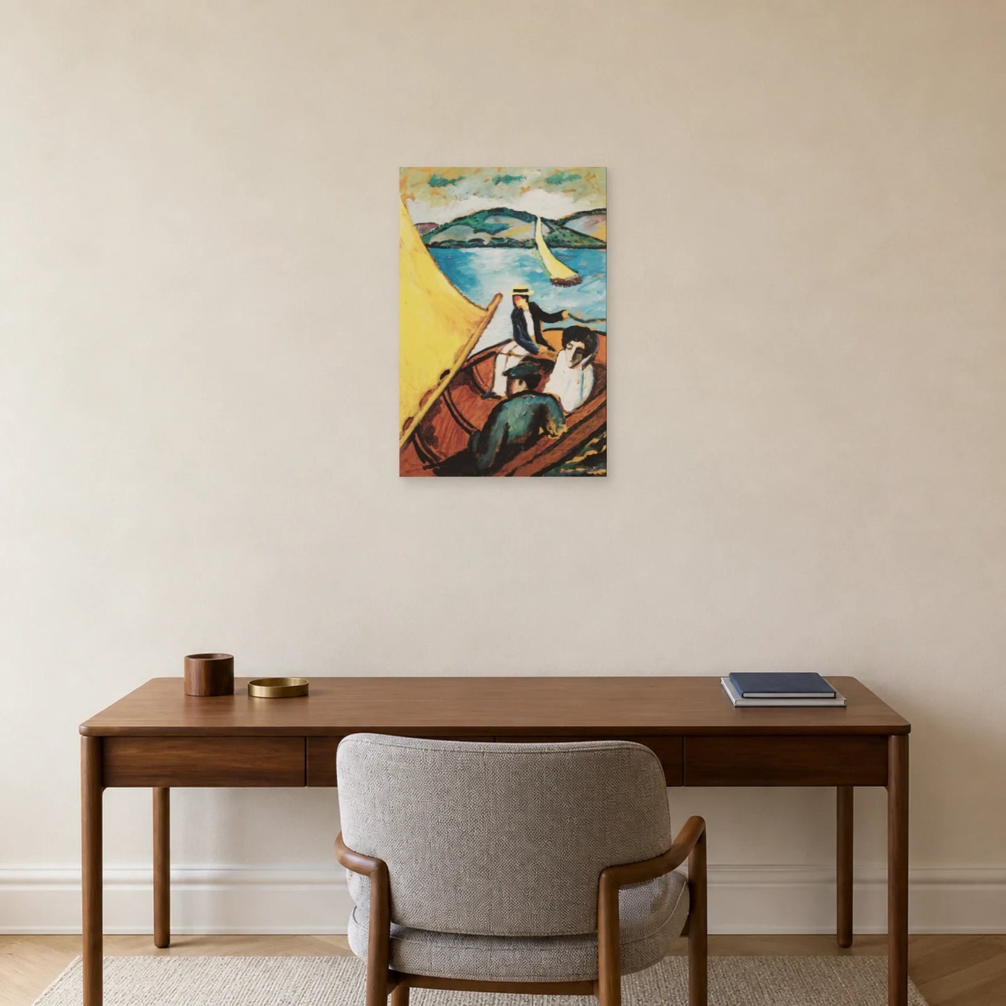 Tableau Voilier sur le Tegernsee – August Macke dans un bureau - Art Virtuoso