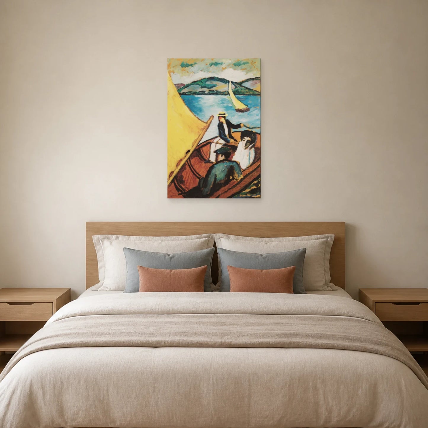 Tableau Voilier sur le Tegernsee – August Macke dans une chambre - Art Virtuoso