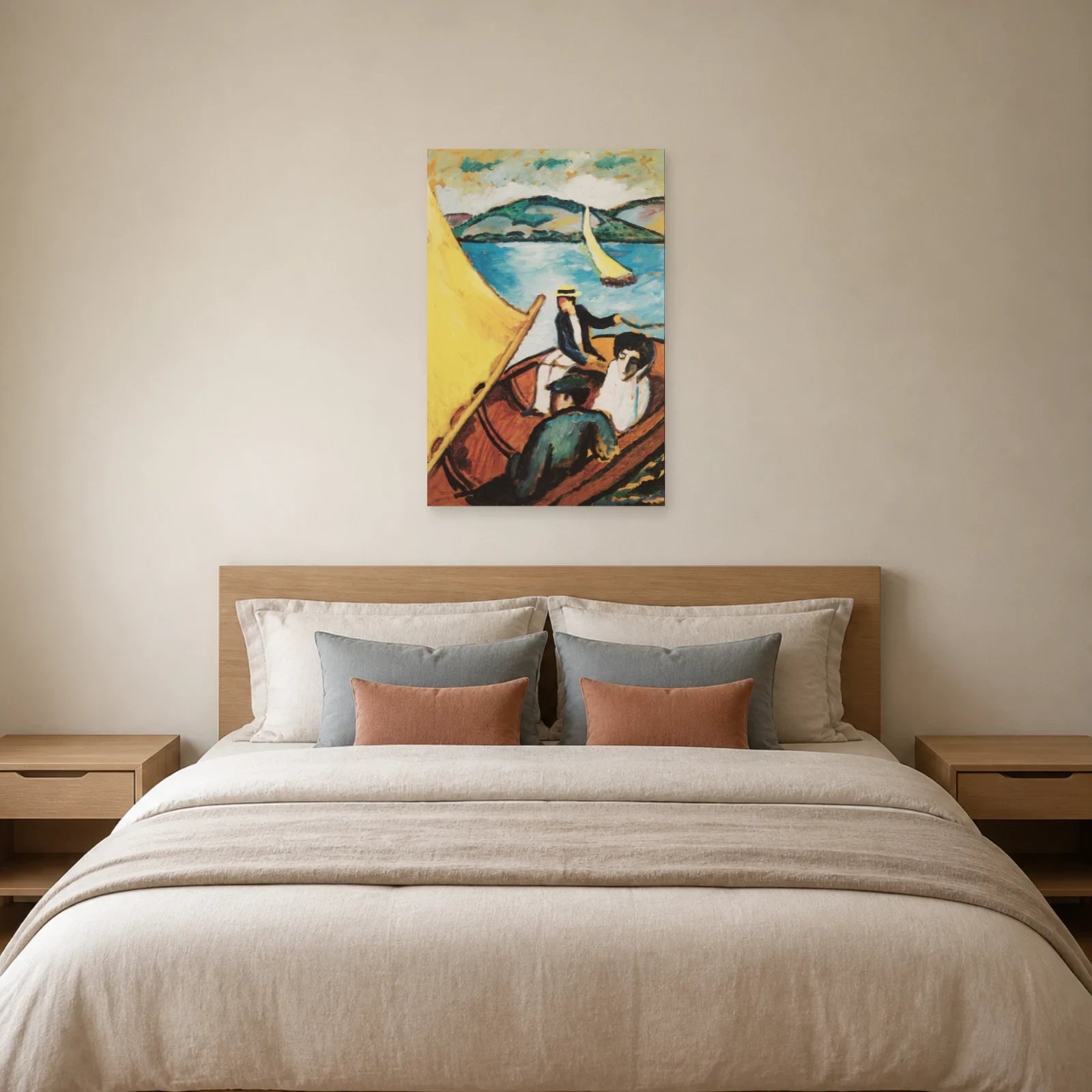 Tableau Voilier sur le Tegernsee – August Macke dans une chambre - Art Virtuoso