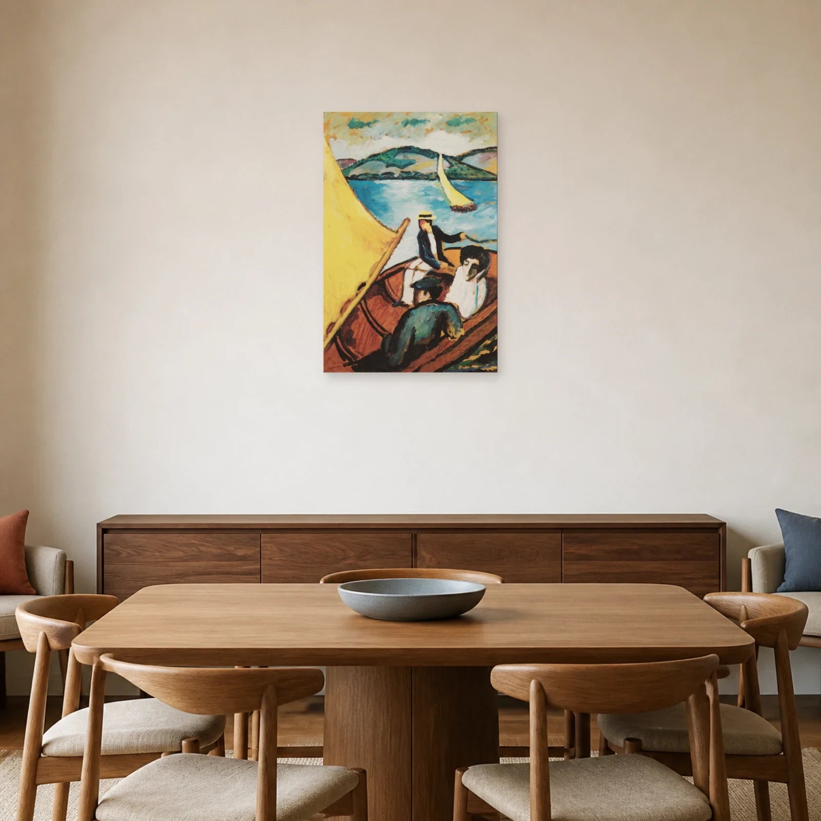 Tableau Voilier sur le Tegernsee – August Macke dans une salle à manger - Art Virtuoso