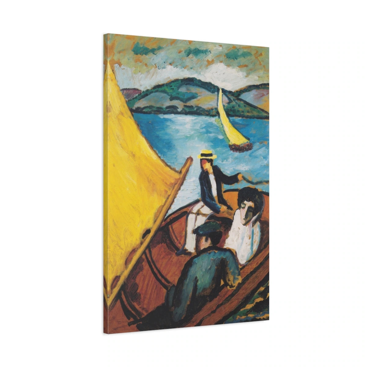 Tableau Voilier sur le Tegernsee – August Macke - toile 3D avec bords imprimés - Art Virtuoso