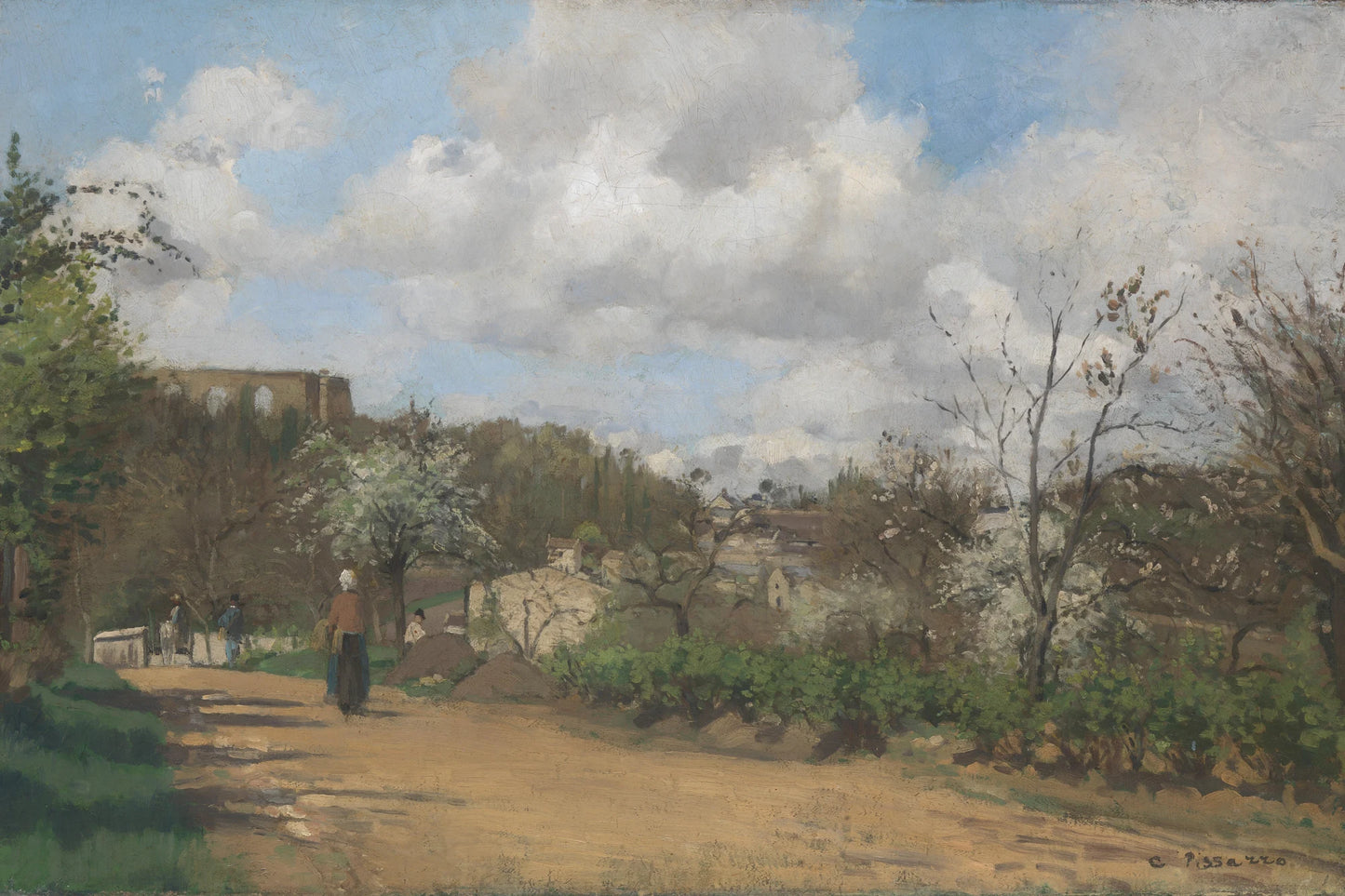 Tableau Vue de Louveciennes – Camille Pissarro - impression sur toile, format L