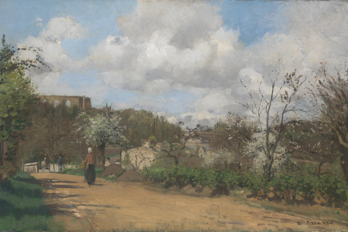 Tableau Vue de Louveciennes – Camille Pissarro - impression sur toile, format M