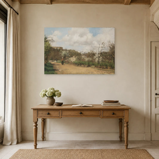 Tableau Vue de Louveciennes – Camille Pissarro dans un bureau - Art Virtuoso