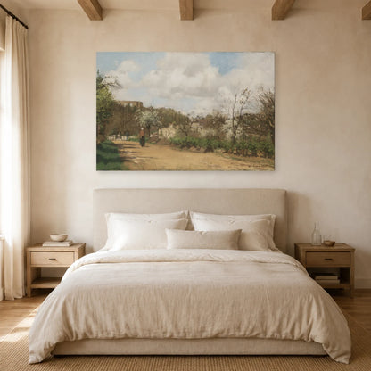 Tableau Vue de Louveciennes – Camille Pissarro dans une chambre - Art Virtuoso