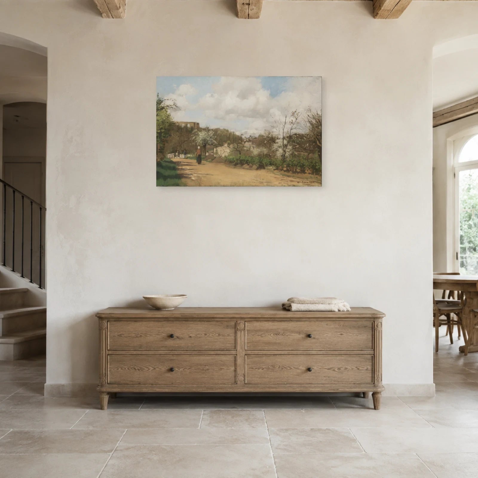 Tableau Vue de Louveciennes – Camille Pissarro dans une entrée ou un couloir - Art Virtuoso