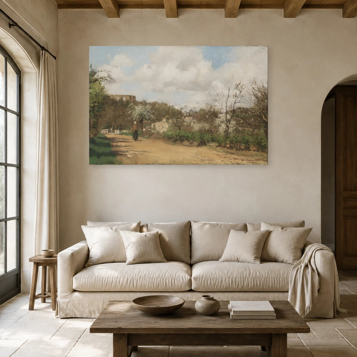 Tableau Vue de Louveciennes – Camille Pissarro dans un salon - Art Virtuoso