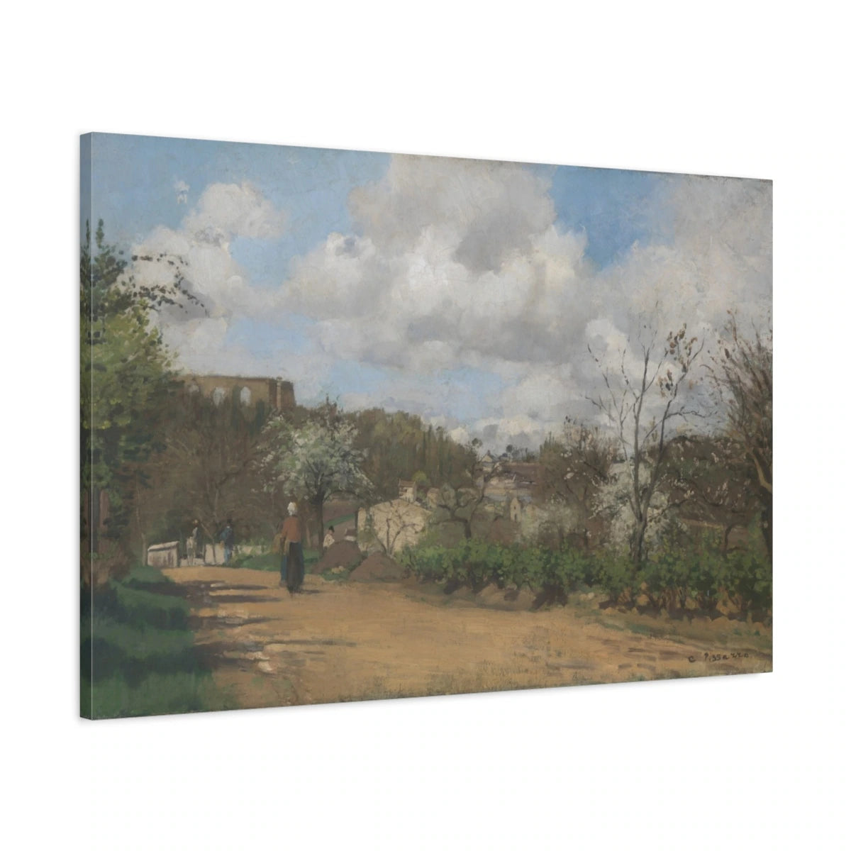 Tableau Vue de Louveciennes – Camille Pissarro - toile 3D avec bords imprimés - Art Virtuoso
