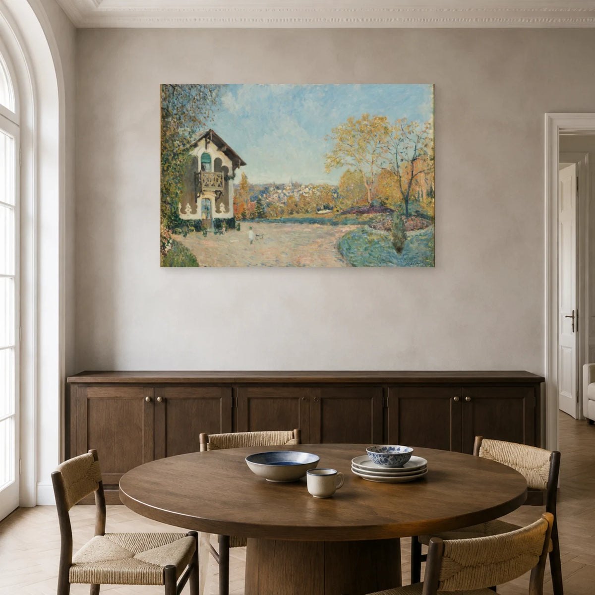 Tableau Vue de Marly-le-Roi depuis Cœur-Volant – Alfred Sisley dans une salle à manger - Art Virtuoso