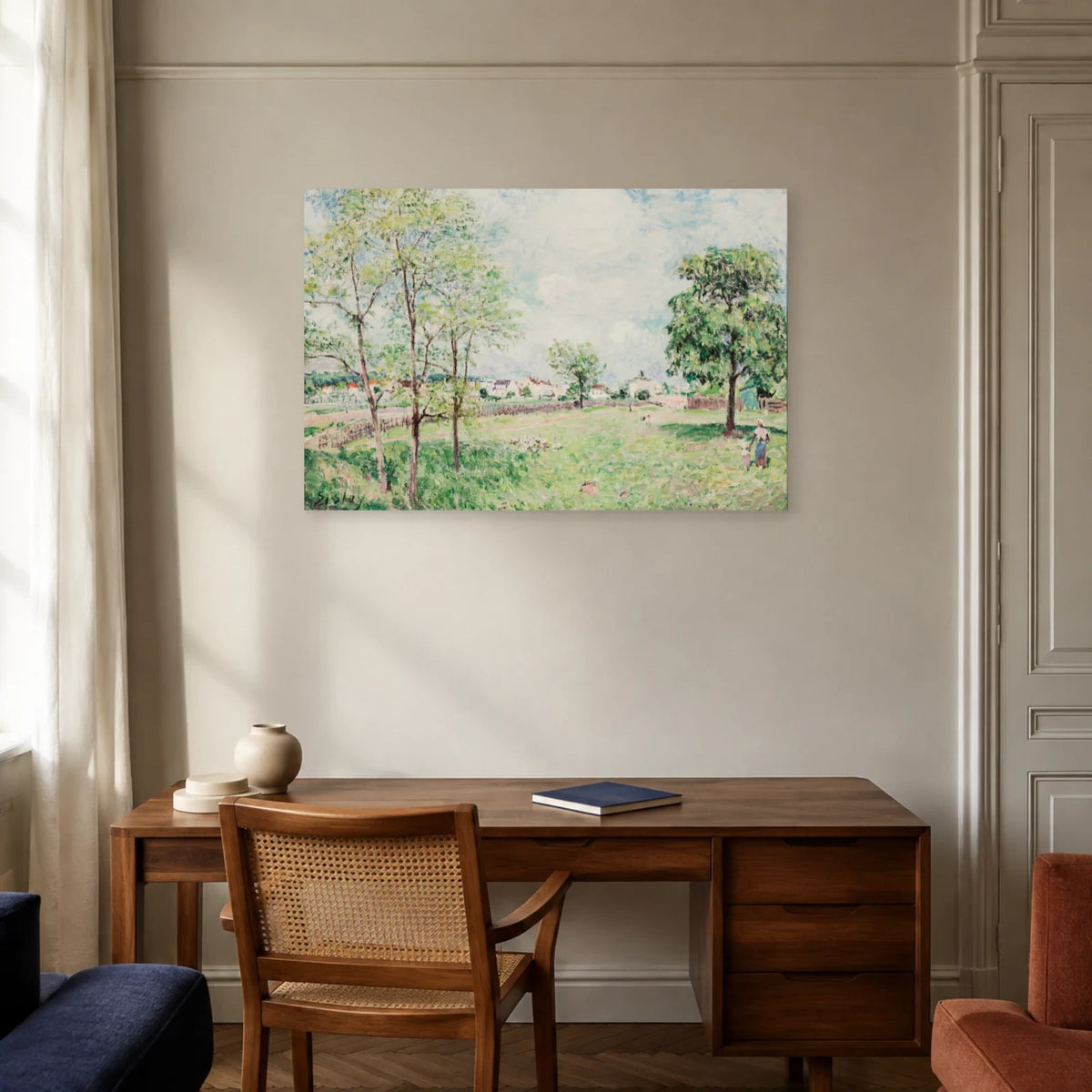 Tableau Vue de village – Alfred Sisley dans un bureau - Art Virtuoso