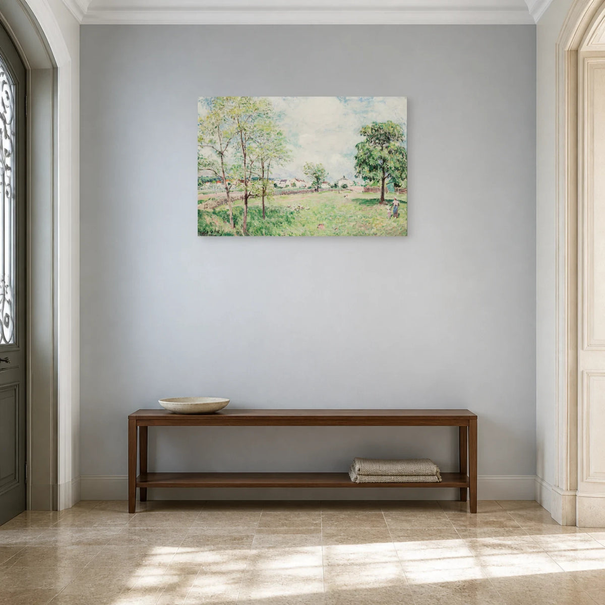 Tableau Vue de village – Alfred Sisley dans une entrée ou un couloir - Art Virtuoso