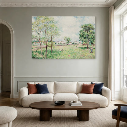 Tableau Vue de village – Alfred Sisley dans un salon - Art Virtuoso