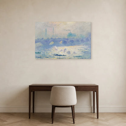 Tableau Waterloo Bridge, effet de soleil – Claude Monet dans un bureau - Art Virtuoso