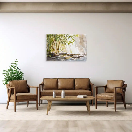 Tableau Zen Bambou - Galets Décoratifs Affiches, reproductions et œuvres graphiques Art Virtuoso