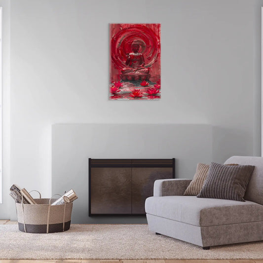 Tableau Zen - Bouddha Rouge Affiches, reproductions et œuvres graphiques Art Virtuoso   