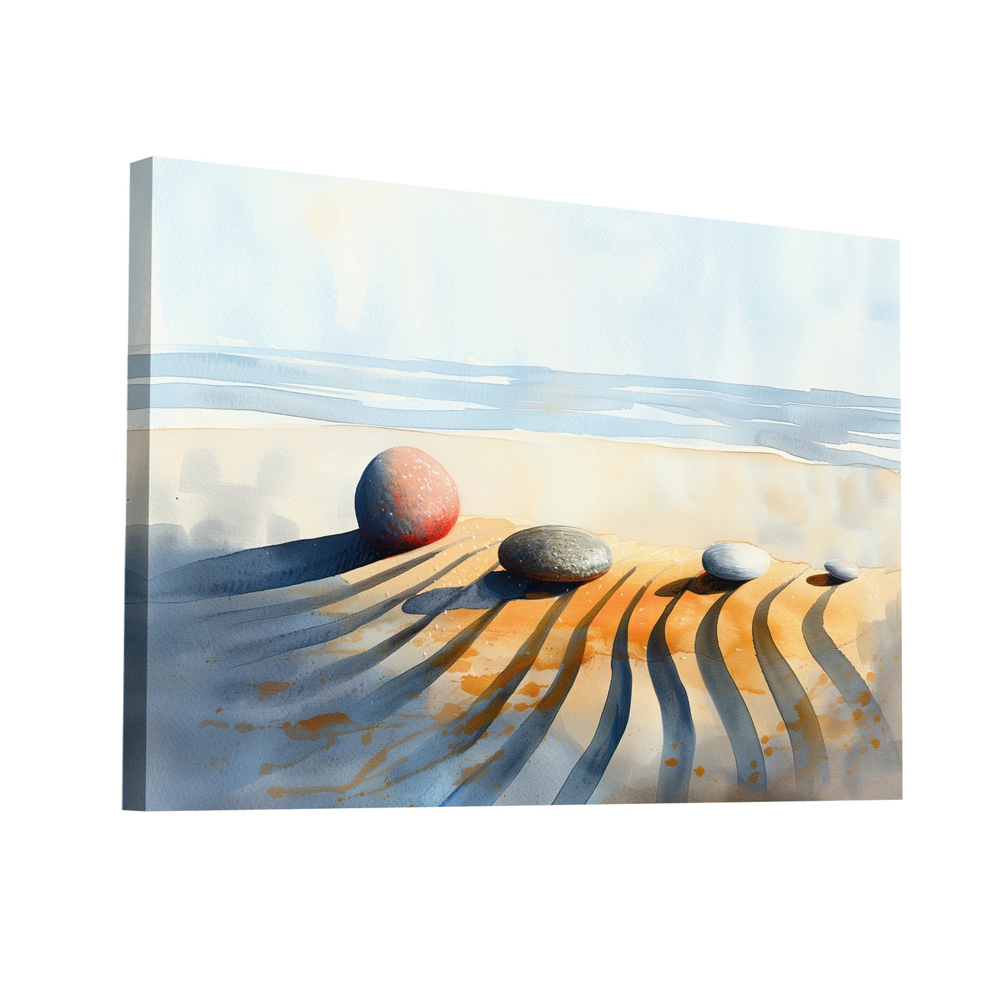 Product Hero 3D WebP Tableau Zen Galet - Sable Harmonieux - Art Virtuoso