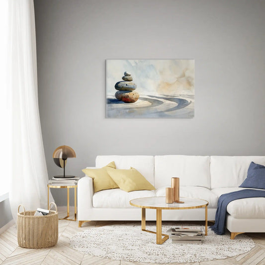 Tableau Zen - Galets Empilés Affiches, reproductions et œuvres graphiques Art Virtuoso