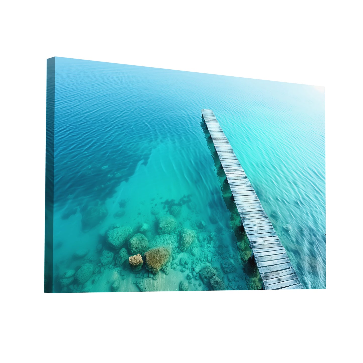 Product Hero 3D WebP Tableau Zen - Mer Turquoise - Art Virtuoso