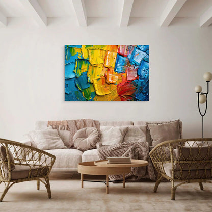 Tableau Abstrait Peinture - Couleurs comme au Couteau Art Virtuoso