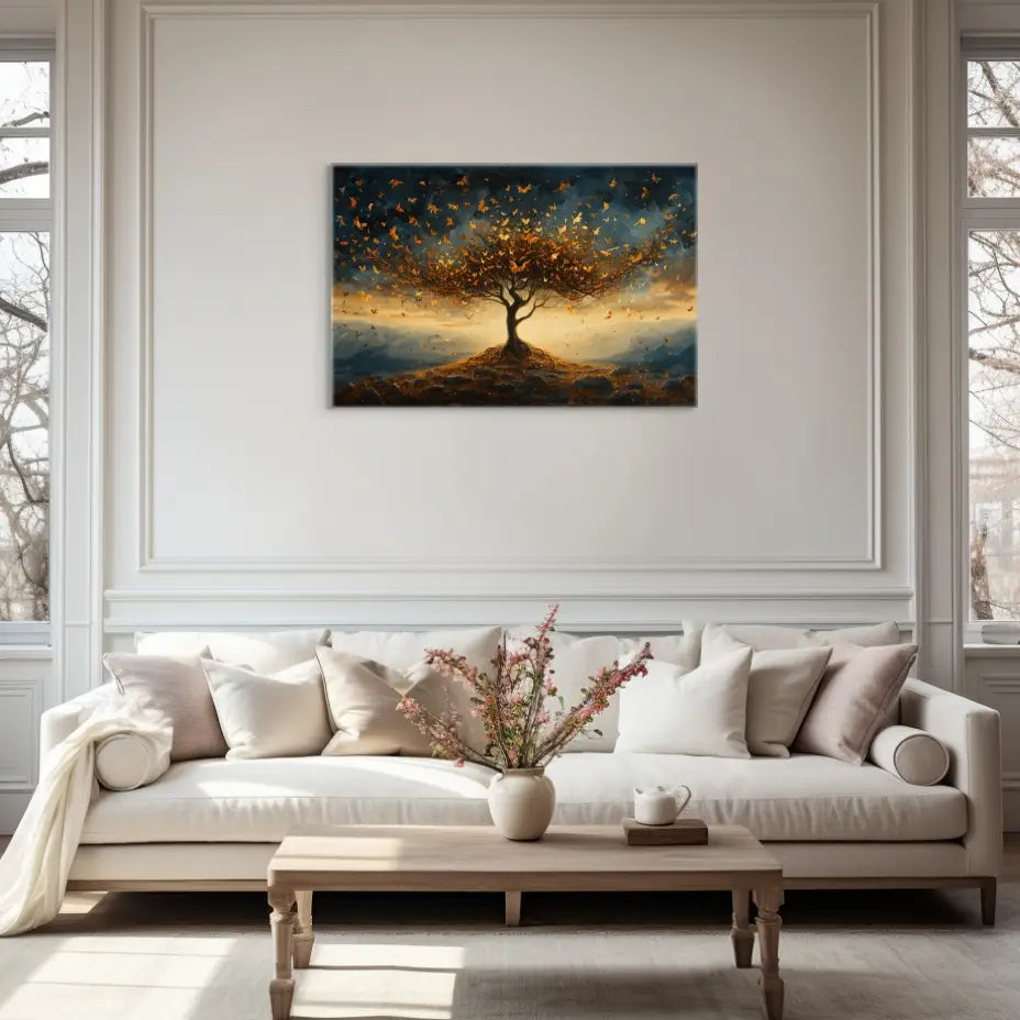 Tableau Arbre de Vie Doré  Art Virtuoso   