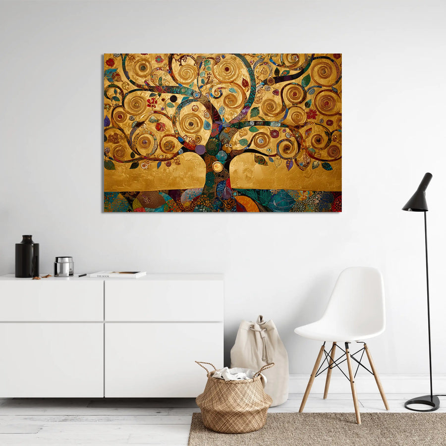 Tableau Arbre de Vie – Spirales d’Or et Songes