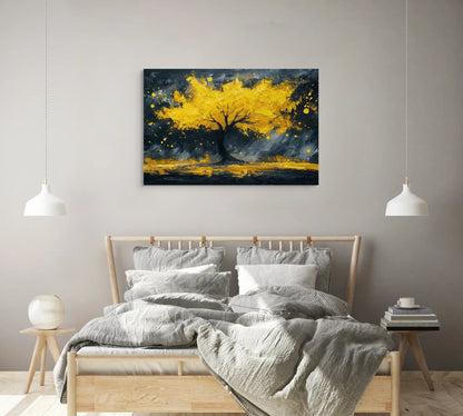 Tableau Arbre Jaune Lumineux Affiches, reproductions et œuvres graphiques Art Virtuoso