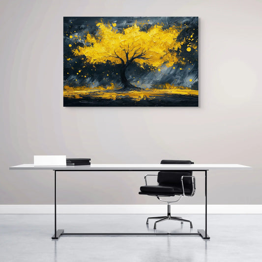 Tableau Arbre Jaune Lumineux Affiches, reproductions et œuvres graphiques Art Virtuoso